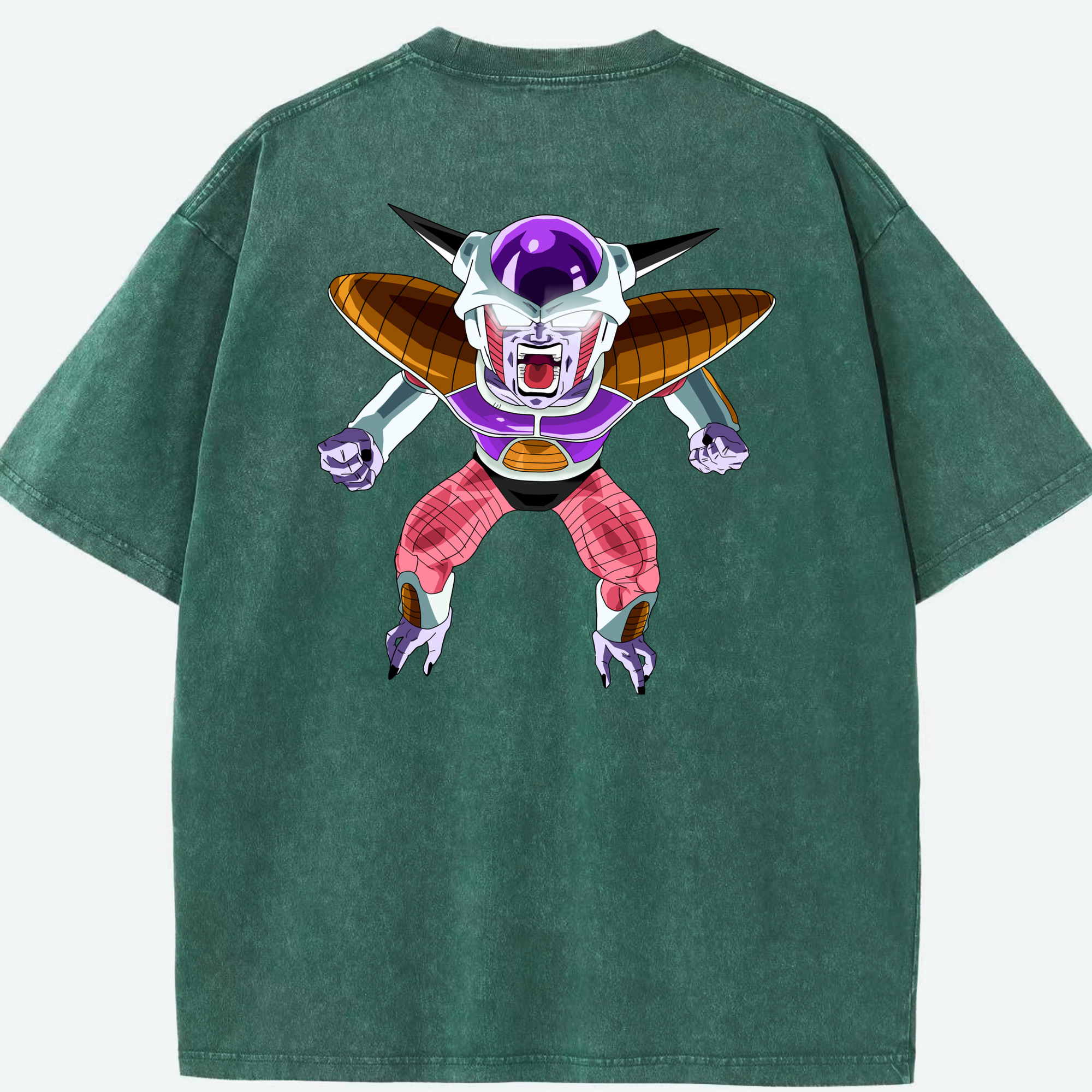（画像用） ドラゴンボール フリーザ DRAGON BALL Frieza 綿100% ヴィンテージ風 半袖Tシャツ（背面プリント）